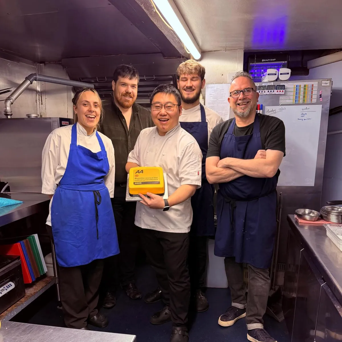 The Galley kitchen team holding the AA Rosette 2026 award