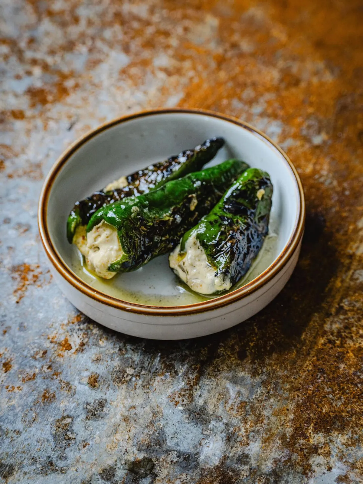 Grilled Padrón peppers
